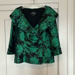 Alex Evenings green formal top
